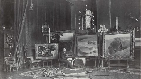Eugen Bracht in his studio Eugen Bracht in his studio