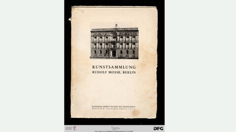 Art collection Rudolf Mosse from the catalog Rudolph Lepke's Kunst-Auctions-Haus Excerpt from book with picture of building