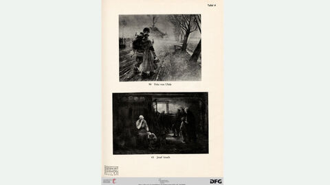 Page from catalog Rudolph Lepke's Kunst-Auctions-Haus Book page with two pictures