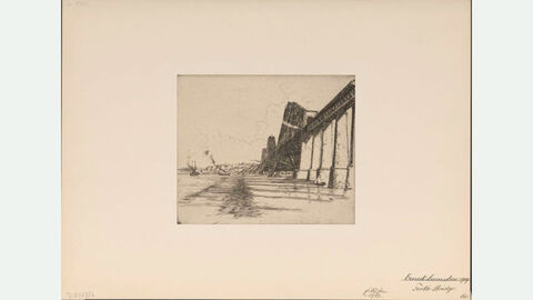Ernest Lumsden, Forth Bridge, etching (1909)  Ernest Lumsden, Forth Bridge, etching (1909)