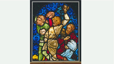 Stained glass Group of henchmen from a stoning of St. Stephen
